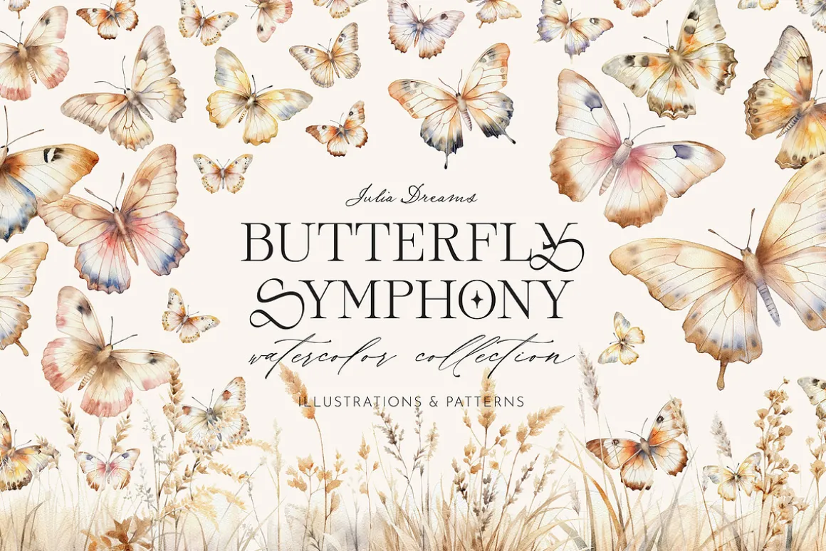 Butterfly Symphony Watercolor