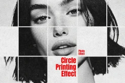 B&W Circle Printing Effect