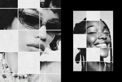 B&W Circle Printing Effect