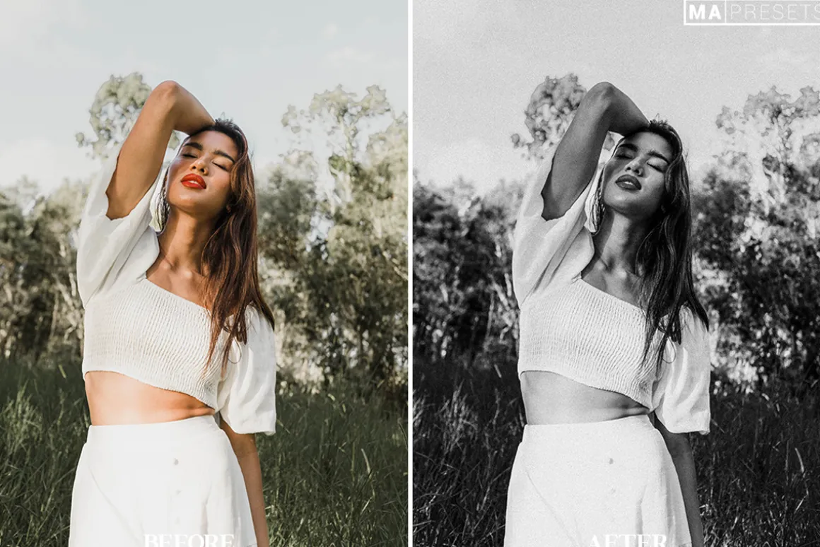 10 B&W FILM LOOK Lightroom Presets