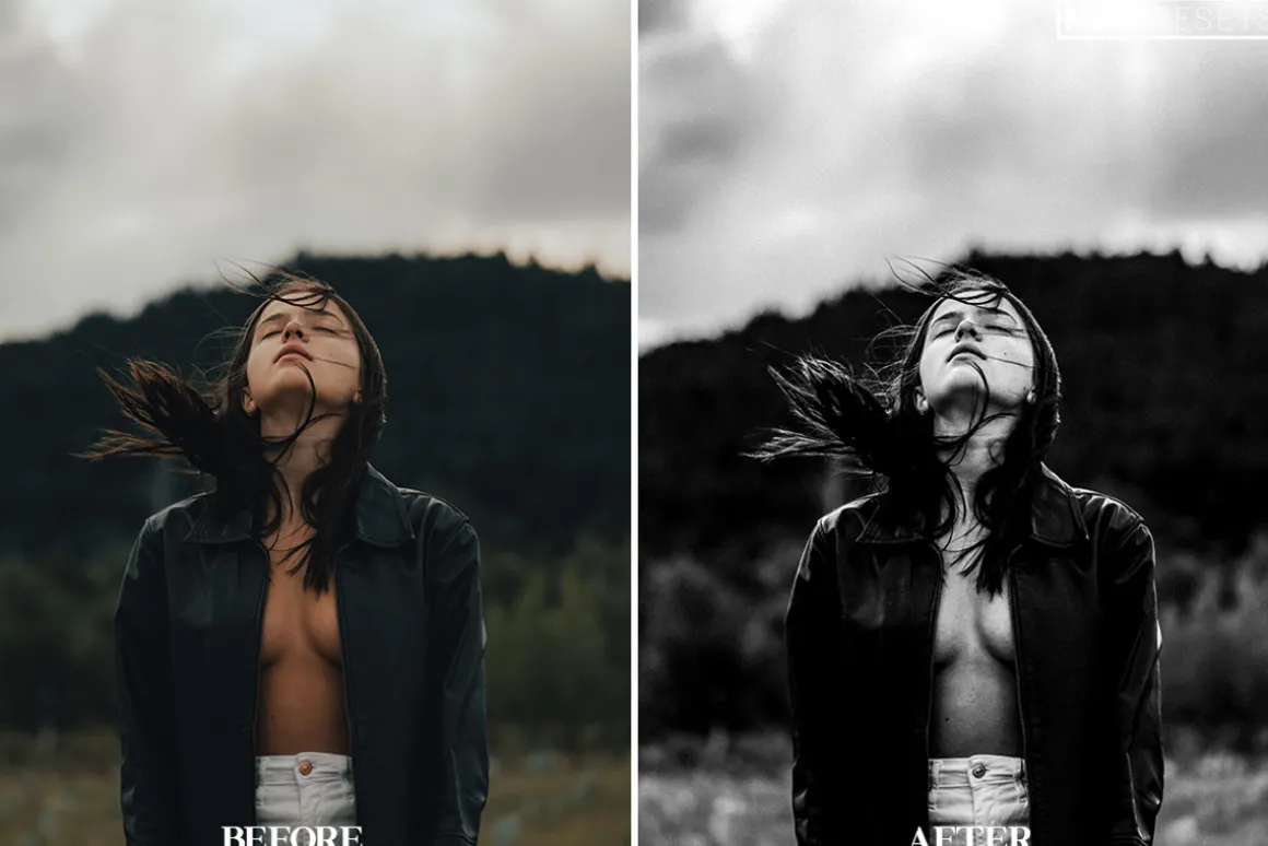 10 B&W FILM LOOK Lightroom Presets