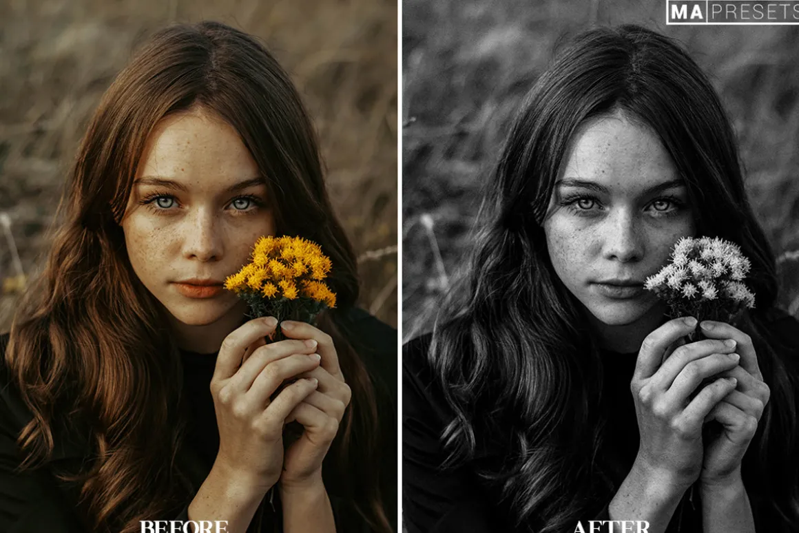10 B&W FILM LOOK Lightroom Presets