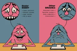 Bézier Buddy brushes for Affinity