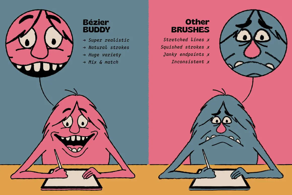 Bézier Buddy brushes for Affinity