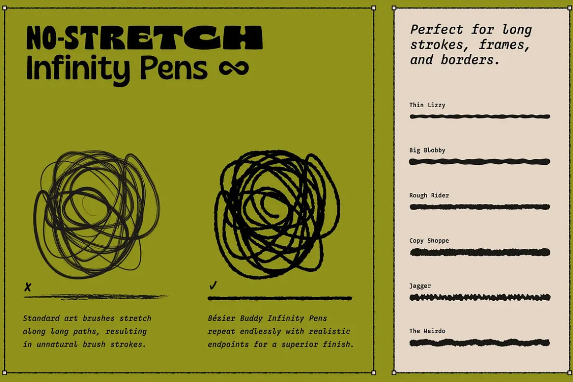 Bézier Buddy brushes for Affinity