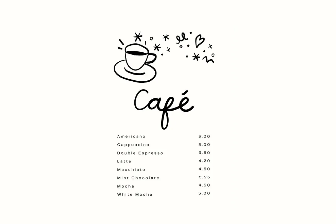 Café & Coffee Line Art Illustrations