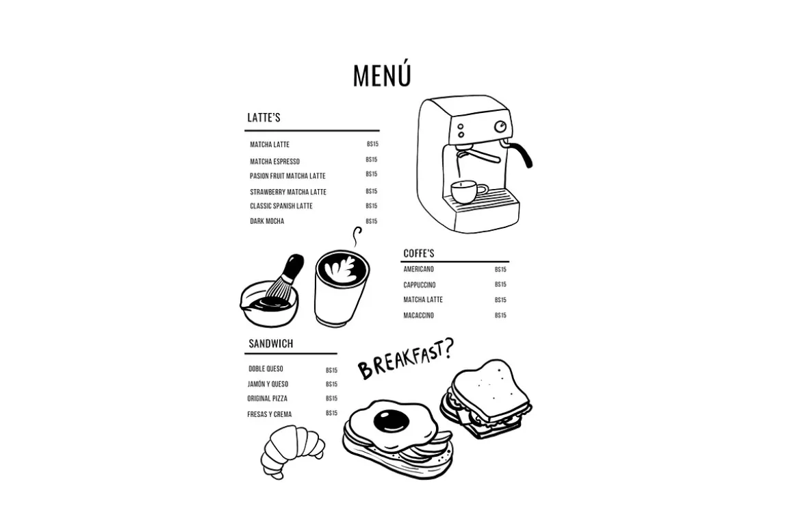 Café & Coffee Line Art Illustrations