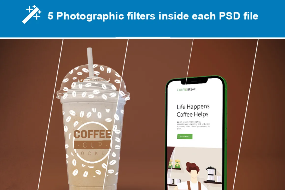 Cafe iPhone Mockup