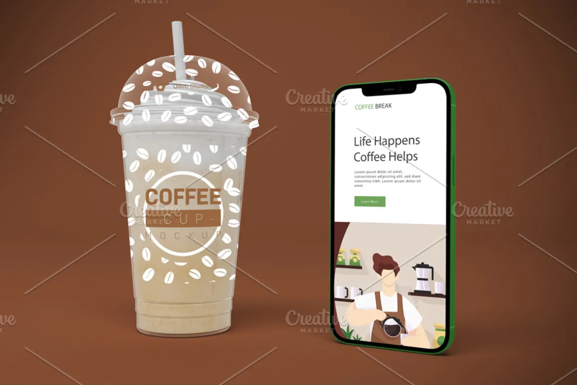 Cafe iPhone Mockup