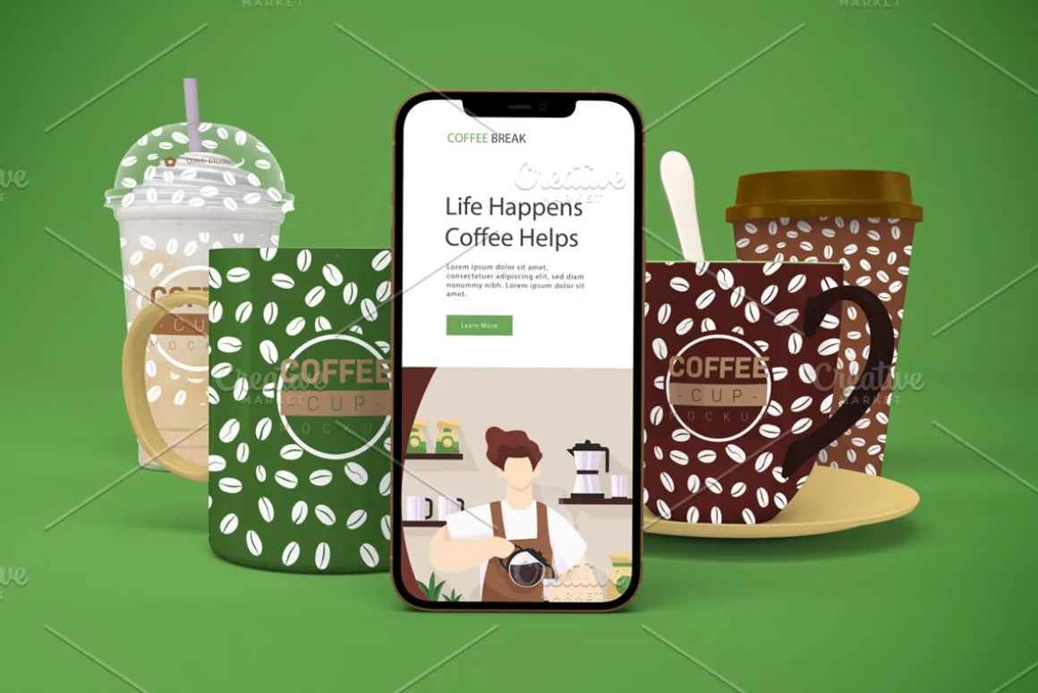 Cafe iPhone Mockup