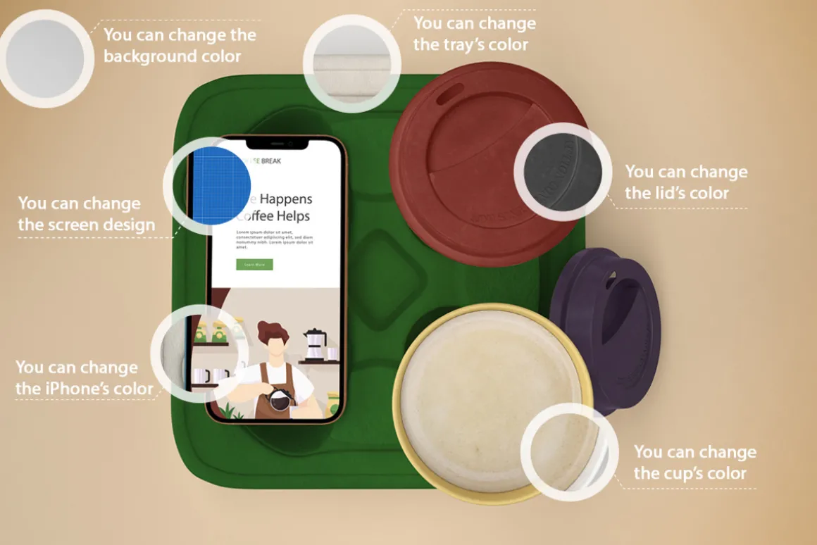 Cafe iPhone Mockup