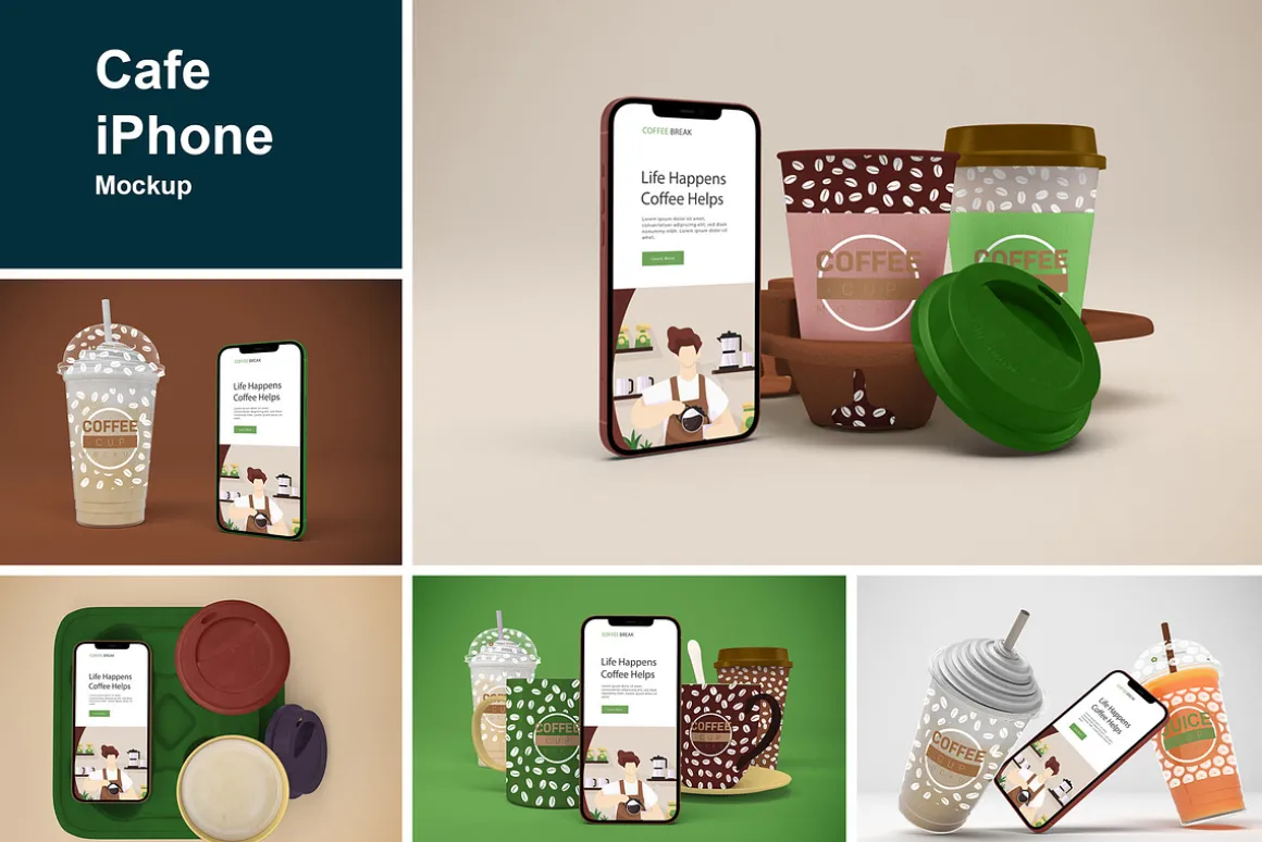 Cafe iPhone Mockup