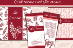 Cafe theme with ice cream