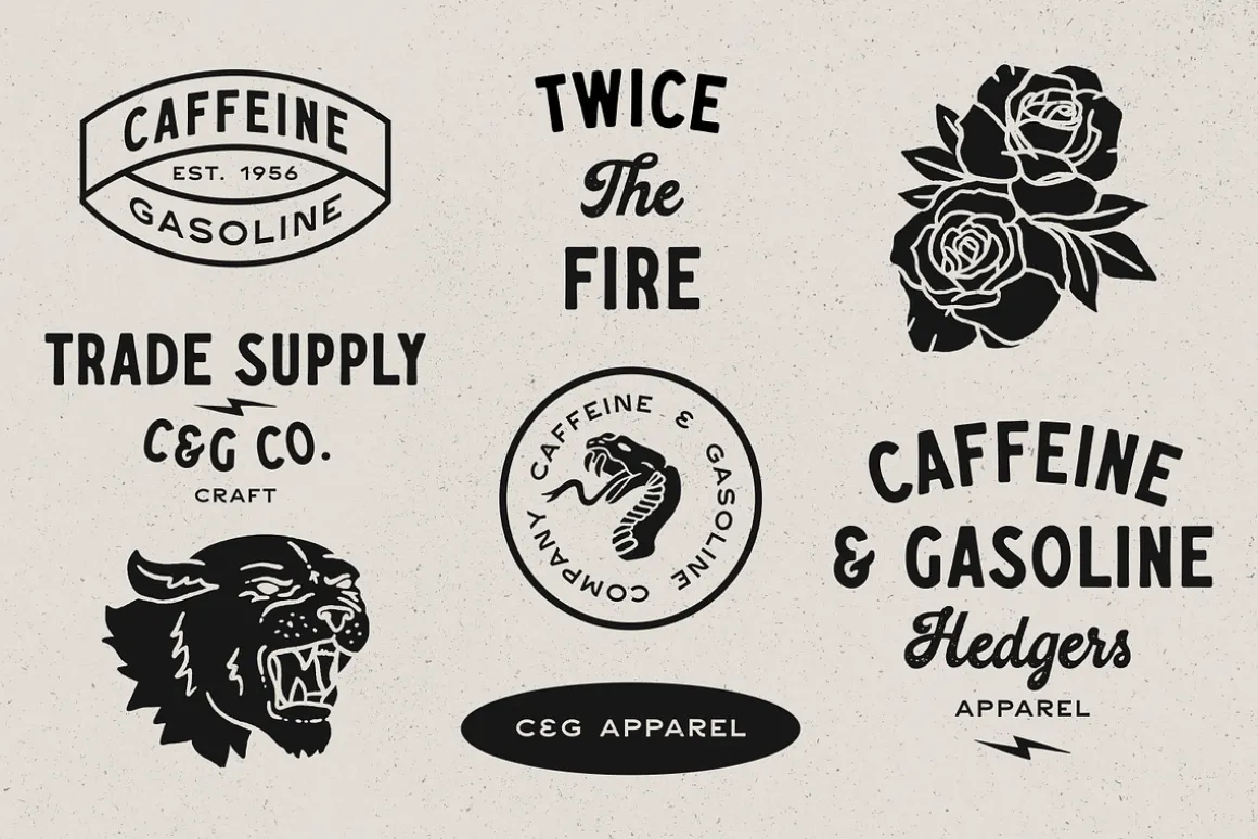 Caffeine & Gasoline Fonts + Extras