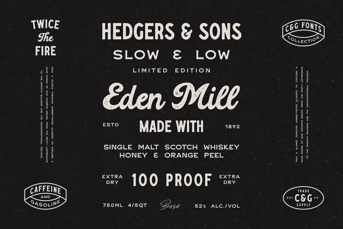 Caffeine & Gasoline Fonts + Extras