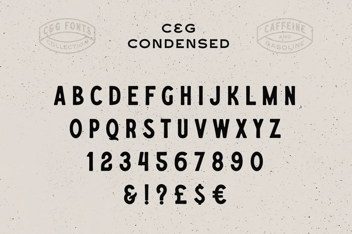 Caffeine & Gasoline Fonts + Extras