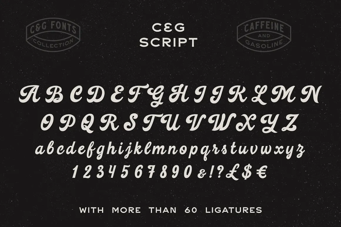 Caffeine & Gasoline Fonts + Extras
