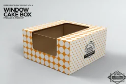 Cake Window Box Packaging Mockup