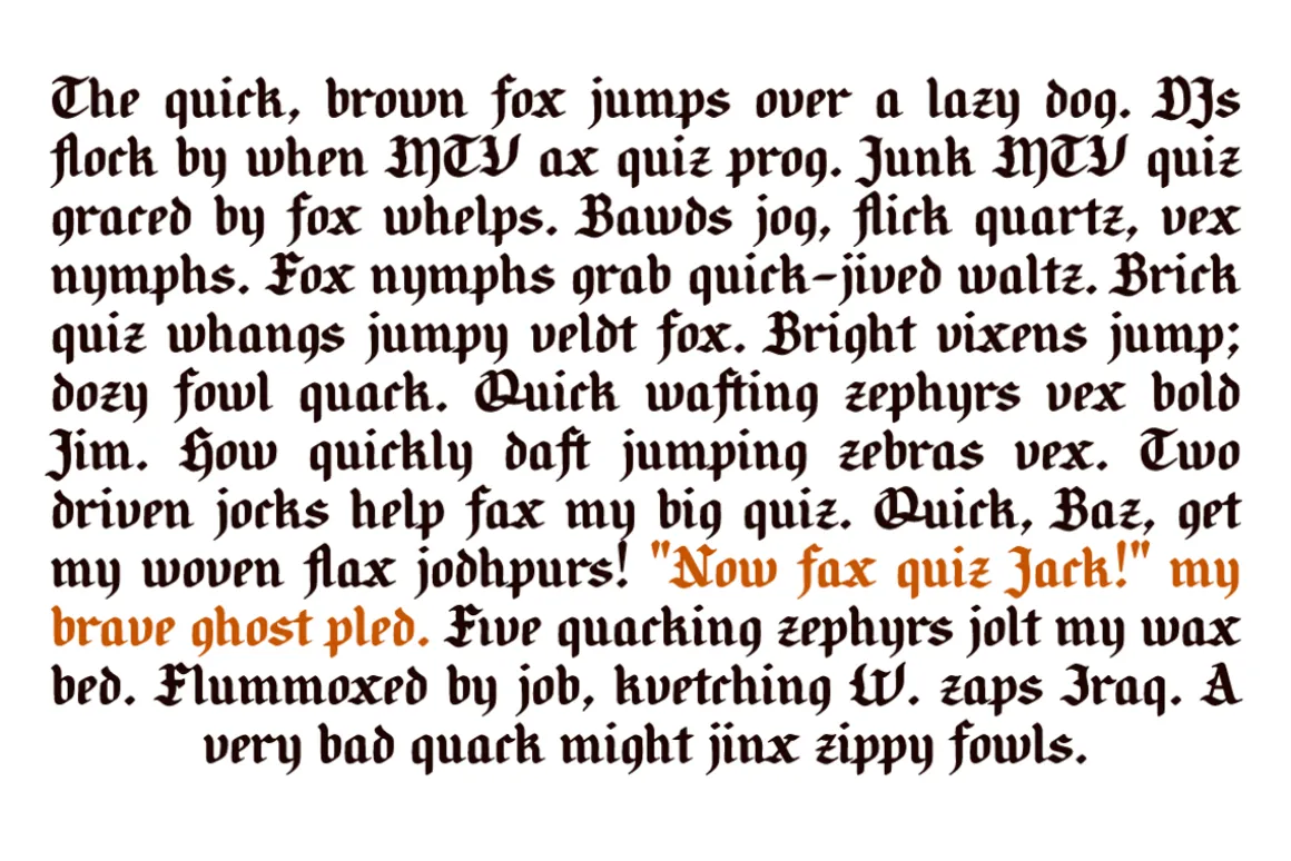 Candlebright blackletter font