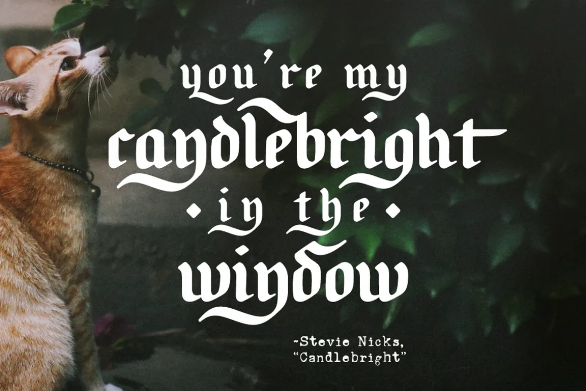 Candlebright blackletter font