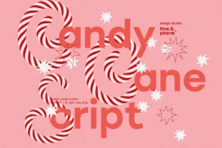 Candy Cane Script in Vector & PNG