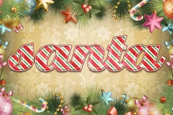 Candy Cane Text for Photoshop