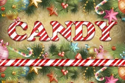 Candy Cane Text for Photoshop