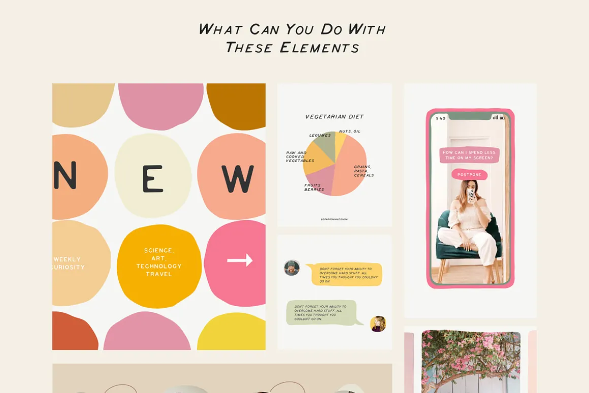 CANVA Elements Bubbles Arrows Frames