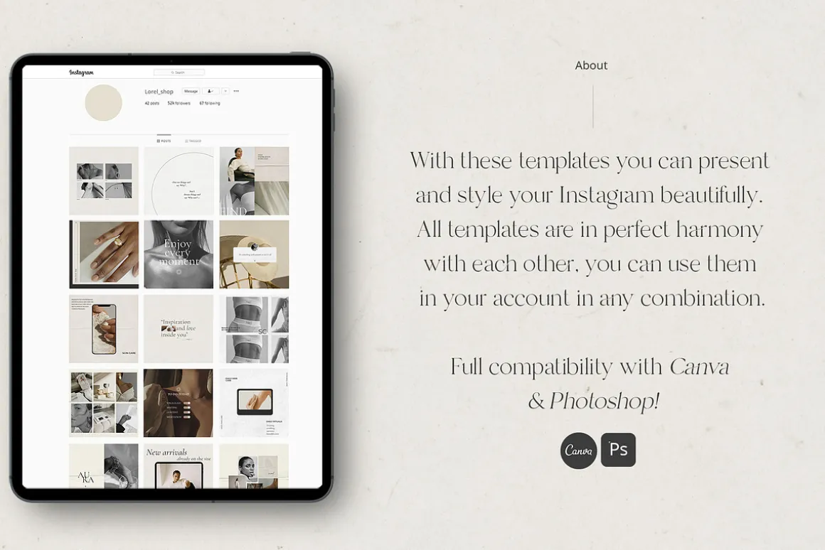 CANVA & PS/Paper love Instagram pack