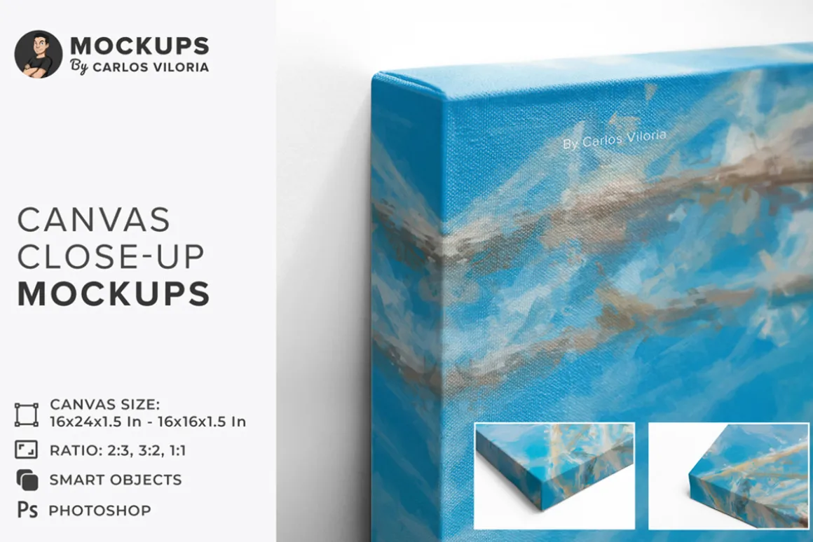 Canvas Close-Up Mockups