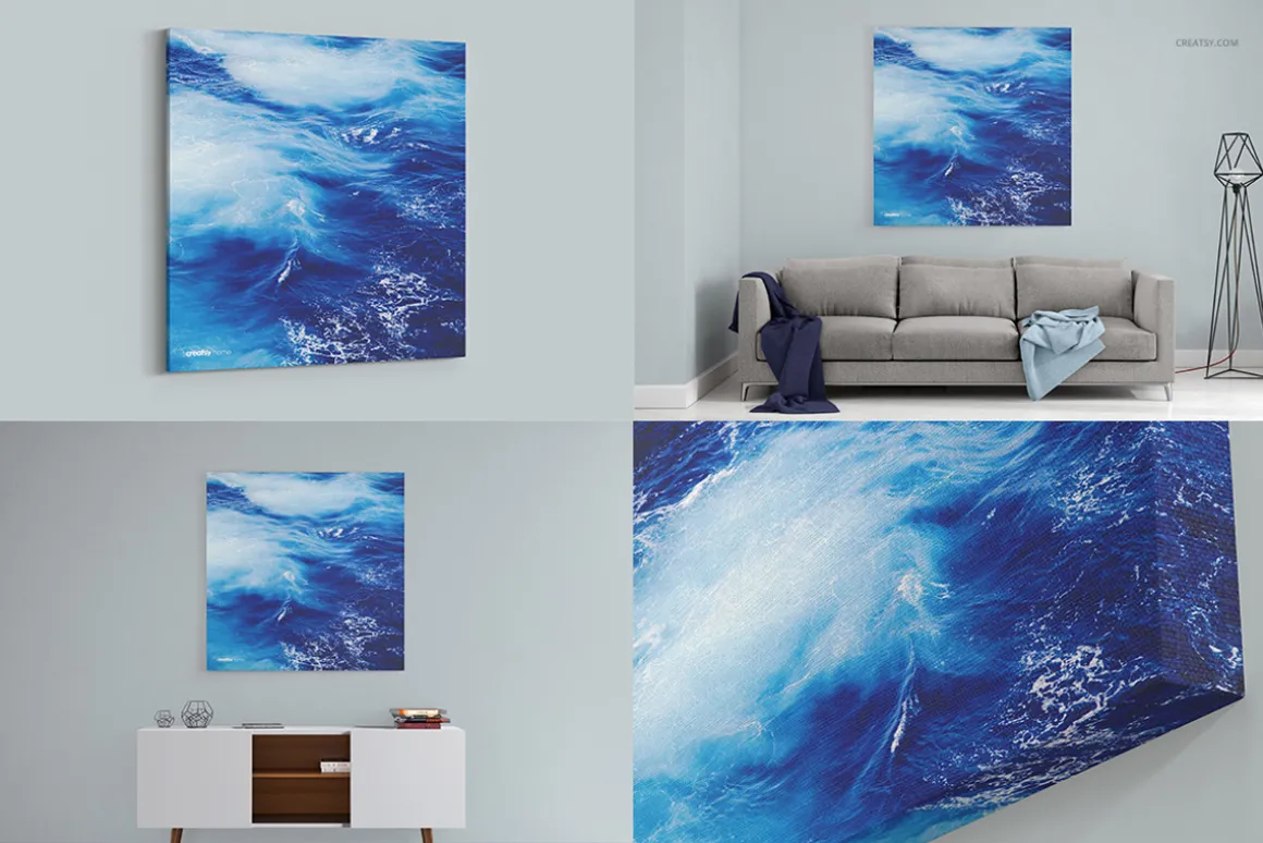 Canvas Print Many Sizes Mockup Set