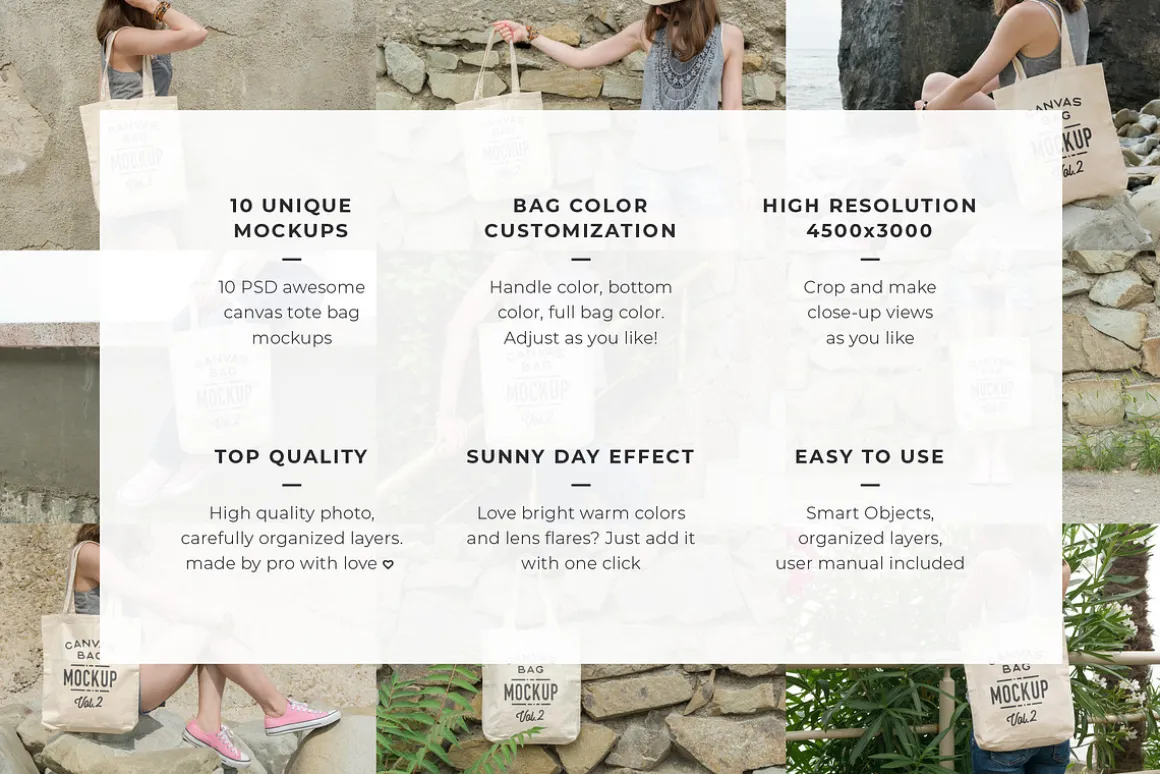 Canvas Tote Bag Mockups Pack Vol. 2