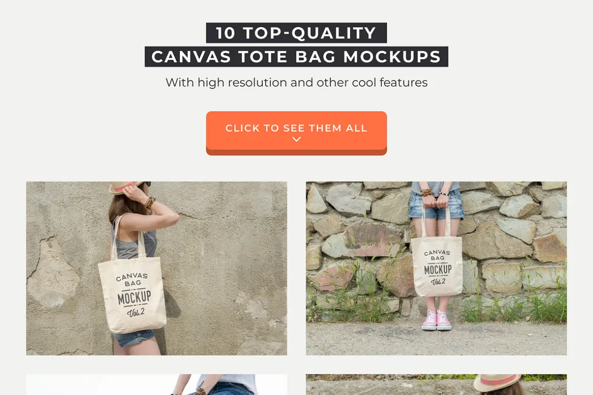 Canvas Tote Bag Mockups Pack Vol. 2