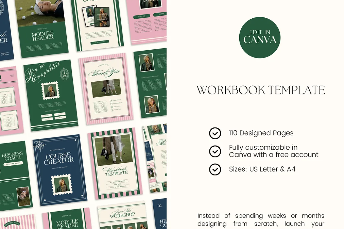 Canva Workbook Template for Coaches