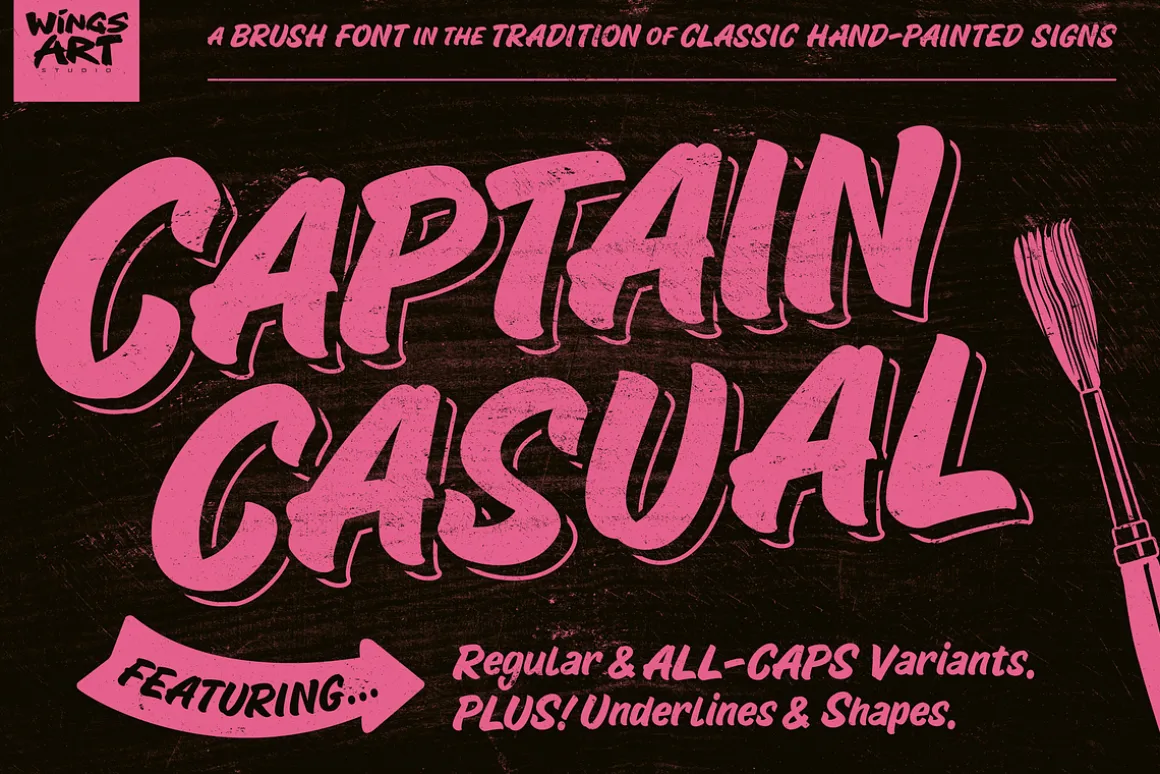 Captain Casual - A Sign Painter Font