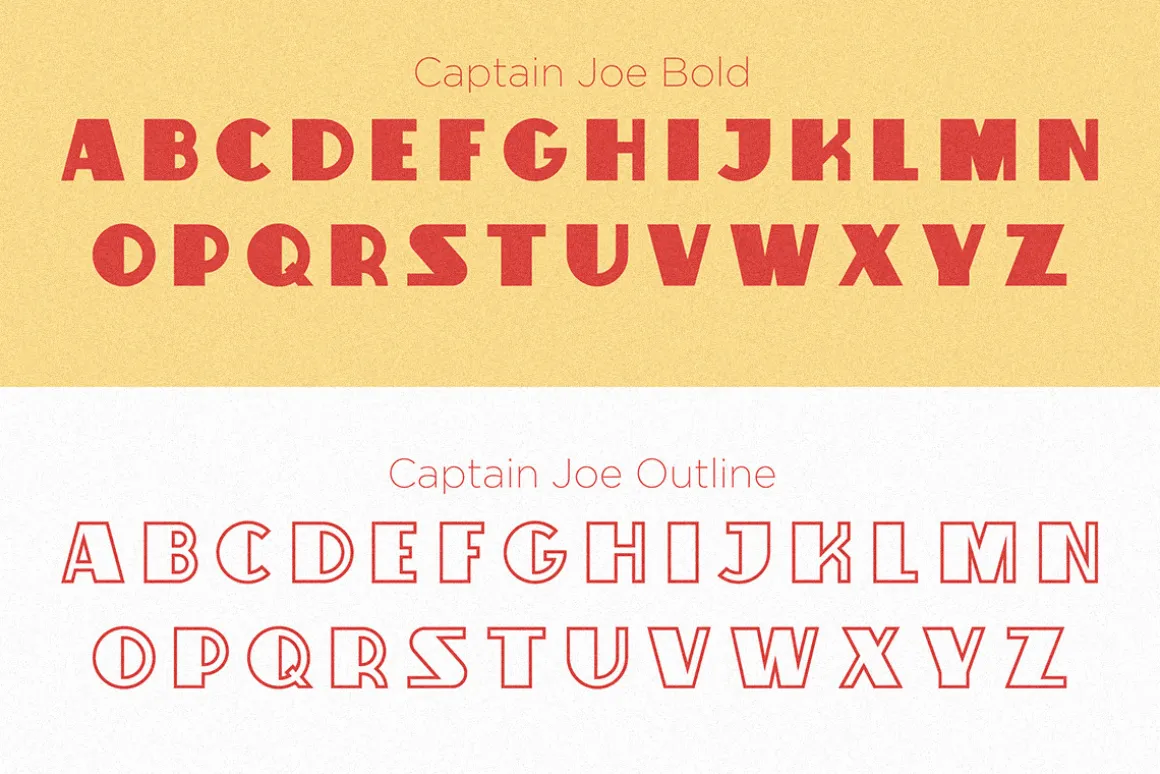 Captain Joe Bold & Strong Typeface