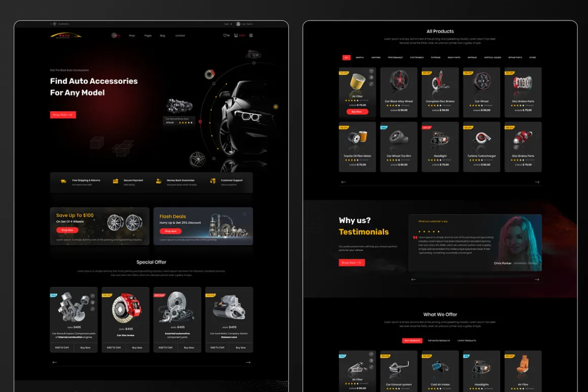 Car Parts & auto Accessories Store