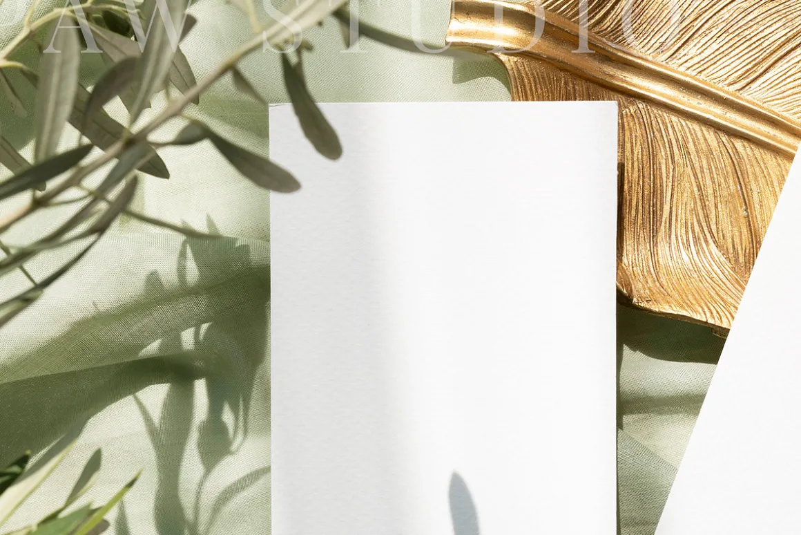 Card Mockup 4x9 Menu Olive p2