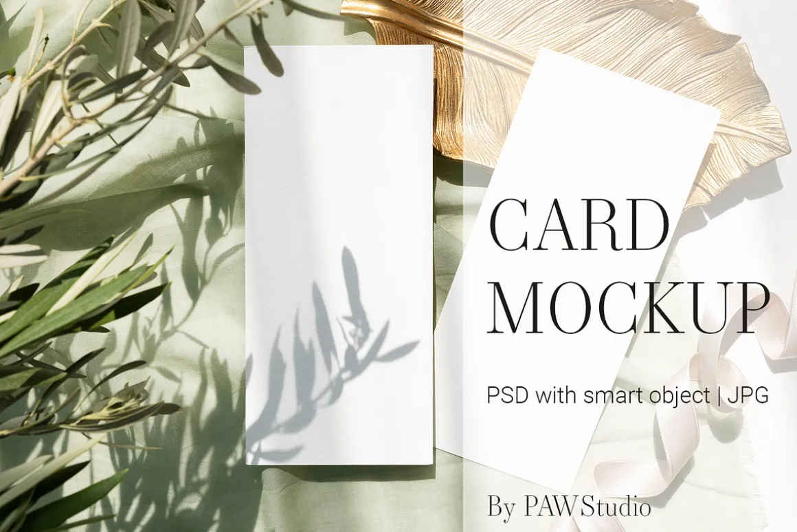 Card Mockup 4x9 Menu Olive p2