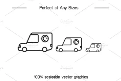 Car Line Icons Set