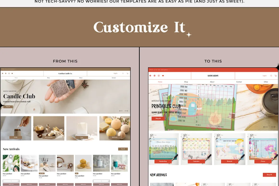 Carolina Candle Co. Wix Template