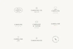 Caroline Minimal Logo Kit Ai,Eps,Psd