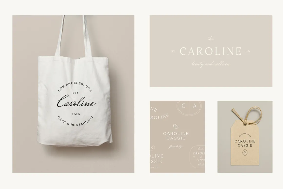 Caroline Minimal Logo Kit Ai,Eps,Psd