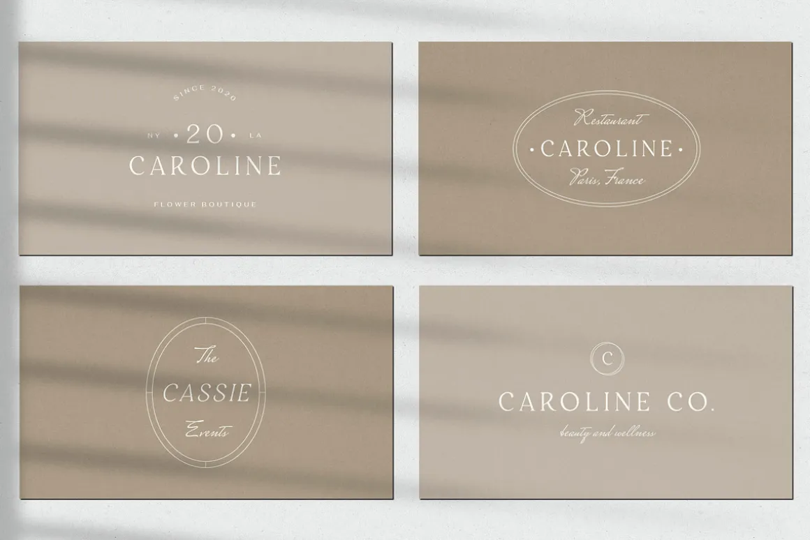 Caroline Minimal Logo Kit Ai,Eps,Psd