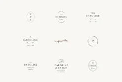 Caroline Minimal Logo Kit Ai,Eps,Psd
