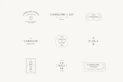 Caroline Minimal Logo Kit Ai,Eps,Psd
