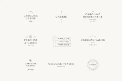 Caroline Minimal Logo Kit Ai,Eps,Psd