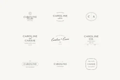 Caroline Minimal Logo Kit Ai,Eps,Psd