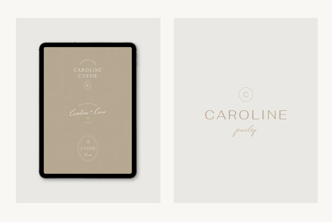 Caroline Minimal Logo Kit Ai,Eps,Psd