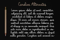 Caroline - monoline script font